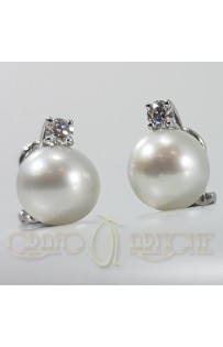 Orecchini perle Australiane e brillanti cod. 2195MV